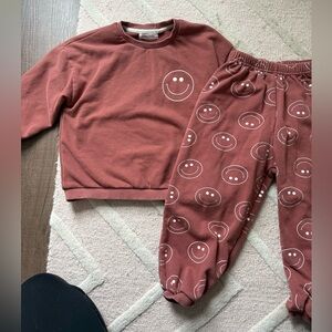 Cozy Kids Matching Set in Warm Brown